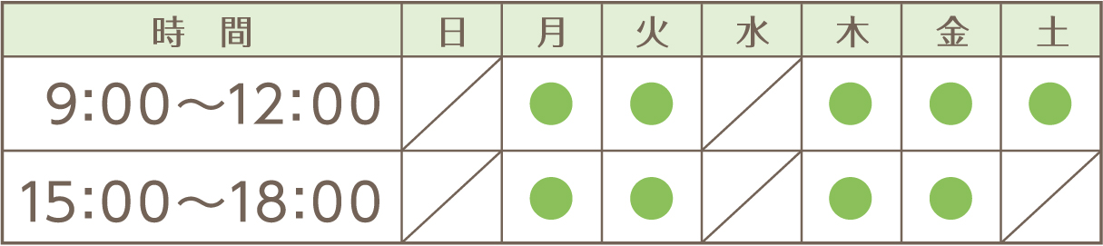 岡医院診察時間